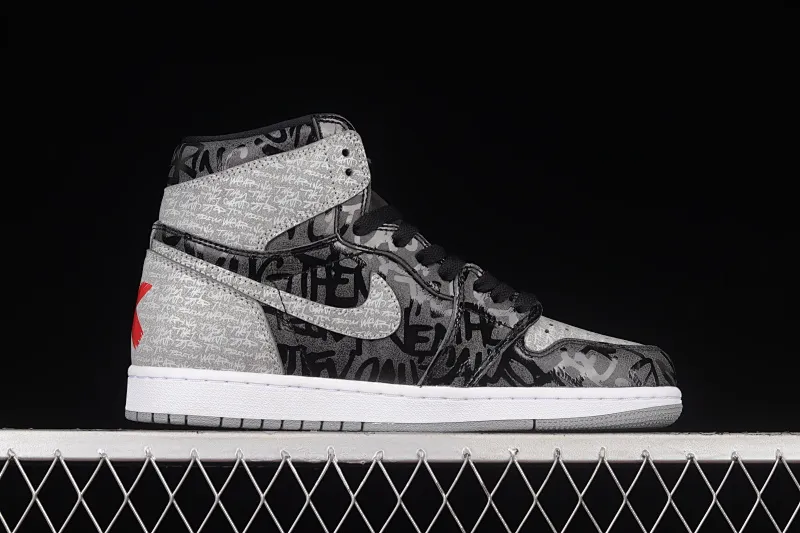 All categories Air Jordan Jordan series basketball shoes Air Jordan 1 High Pure original version Air Jordan 1 High OG "Rebellionaire" AJ1 Joe 1 black and gray banned "Rebelionaire" high-top basketball shoes 555088-036